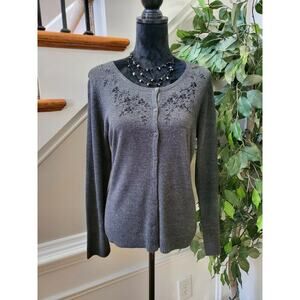 Carolyn Taylor Women's Cahrcol 100% Acrylic Long Sleeve Knit Sweater Size Medium